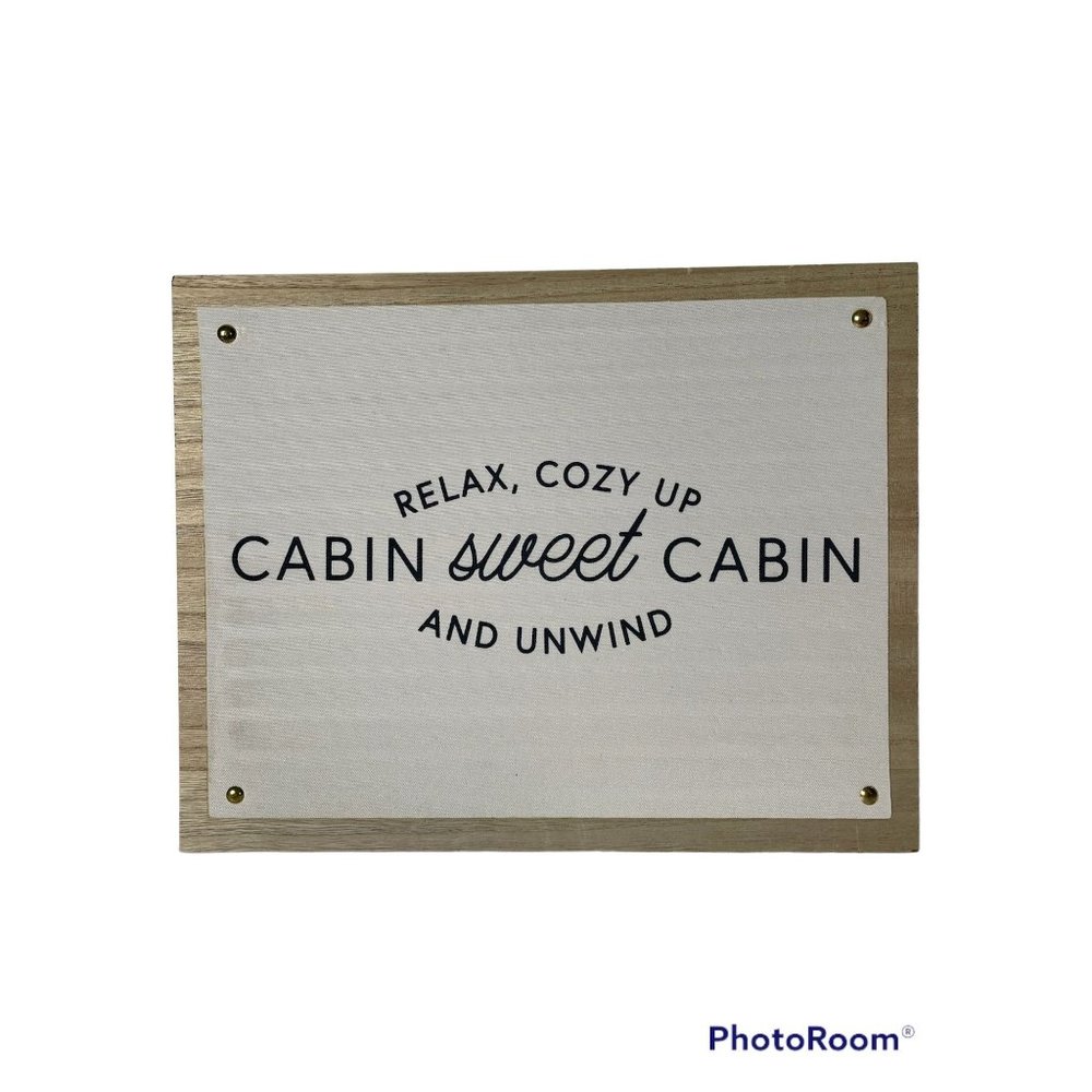 1 count Hanging Sign - Cabin Sweet Cabin, Holiday Christmas decoration